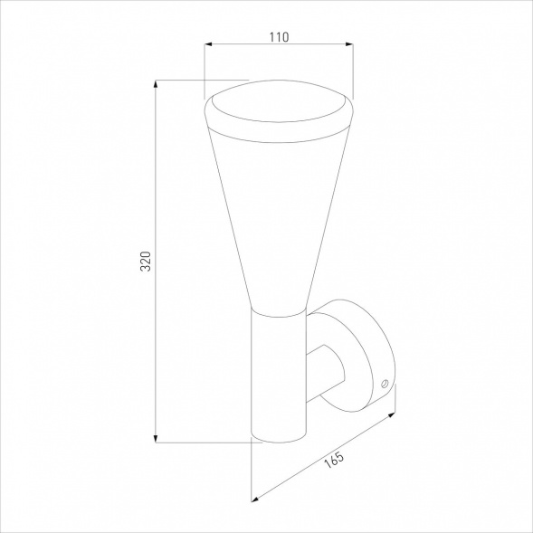 Уличный настенный светильник Elektrostandard 1416 Techno черный a049709