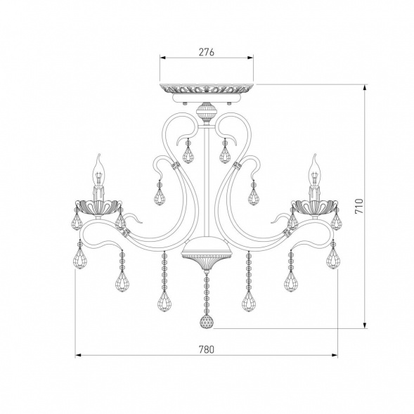 Подвесная люстра Eurosvet 12205/8 белый Strotskis