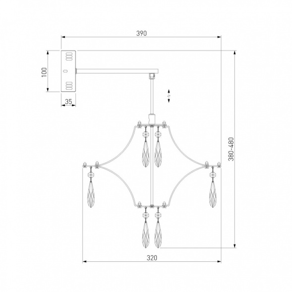 Настенный светодиодный светильник Bogates Tense 442/1