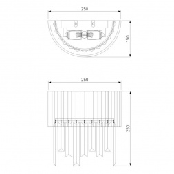 Настенный светильник Eurosvet Amantea 10122/2 хром/прозрачный хрусталь Strotskis