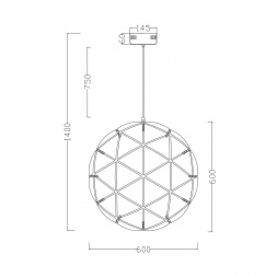 Подвесной светодиодный светильник Freya Amber FR5099PL-L45CH