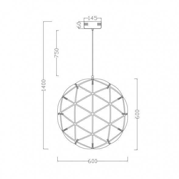 Подвесной светодиодный светильник Freya Amber FR5099PL-L45CH