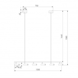 Подвесная светодиодная люстра Eurosvet Epiphania 20252/6 LED черный