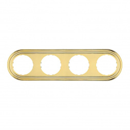 Рамка LK Studio 4-постовая круглая (золото) LK Vintage-Classic 889416-1