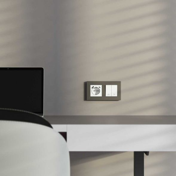 Рамка Werkel Slab на 2 поста бронза матовый W0022963 4690389193408