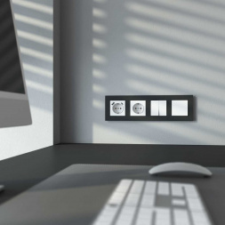 Розетка с заземлением, шторками и USB тип A+C Werkel белый матовый W1171761 4690389213267