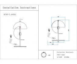 Настольная лампа Kink Light Локси 07707-T,19(03)