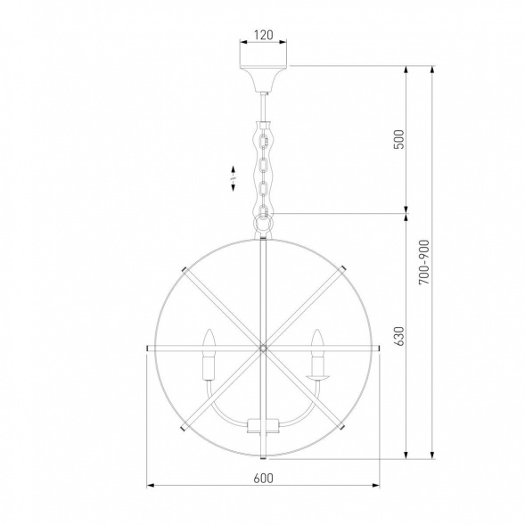 Подвесная люстра Eurosvet Santi 60139/6 хром