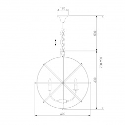Подвесная люстра Eurosvet Santi 60139/6 хром