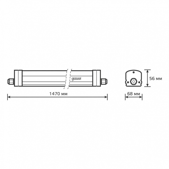 Линейный светодиодный светильник Gauss 843425345