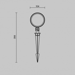 Ландшафтный светильник Maytoni Outdoor O495FL-L25B3K
