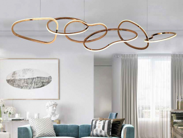 Подвесной светодиодный светильник Newport Alicia 15326/S Champagne gold М0068689