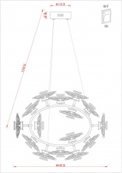 Подвесная светодиодная люстра Arte Lamp Cherish A2097LM-90GO
