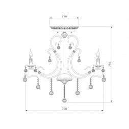 Подвесная люстра Eurosvet 12505/8 античная бронза Strotskis
