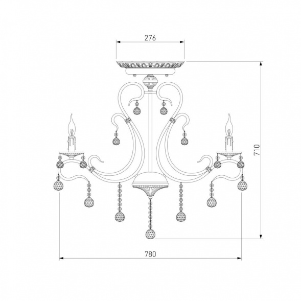 Подвесная люстра Eurosvet 12505/8 античная бронза Strotskis
