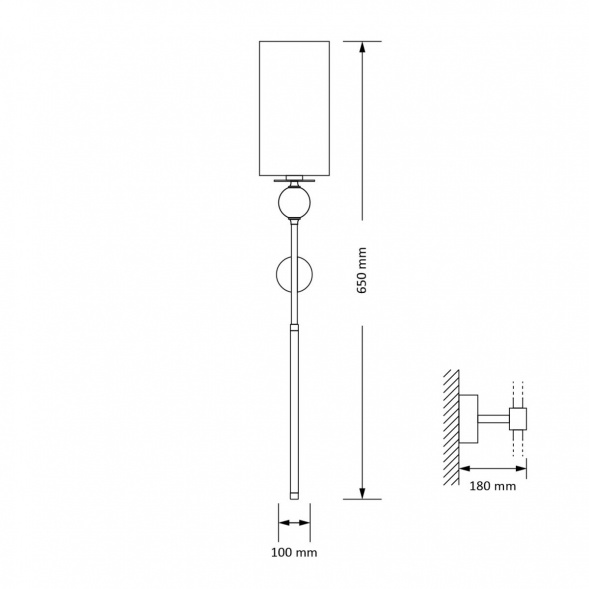 Настенный светильник KUTEK MOOD Natura NAT-K-1(Z)