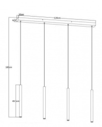 Подвесной светодиодный светильник Lucide Lorenz 74403/04/97