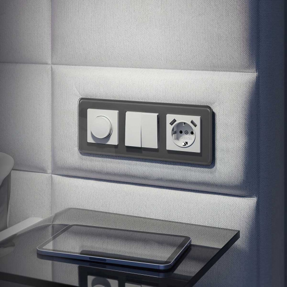 Выключатель двухклавишный Werkel белый матовый W1120061 4690389184611