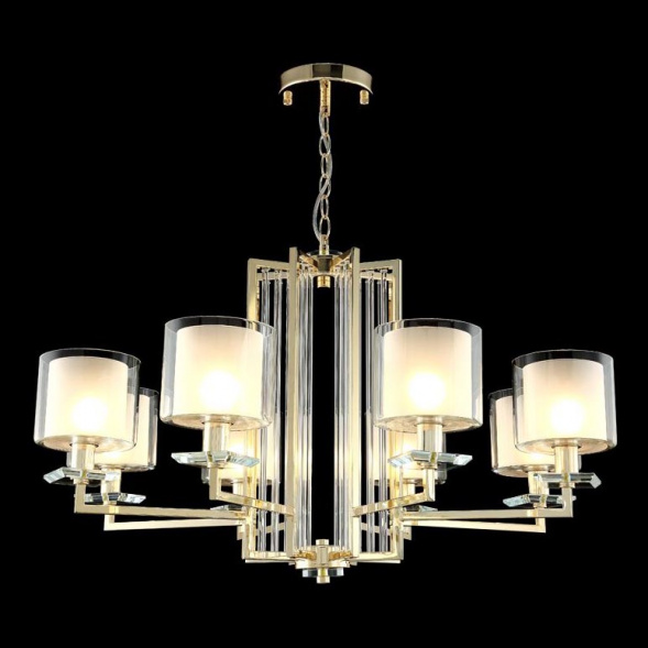 Подвесная люстра Crystal Lux Nicolas SP-PL8 Gold/White