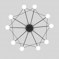 Подвесная светодиодная люстра Eurosvet Ragno 90034/10 LED черный