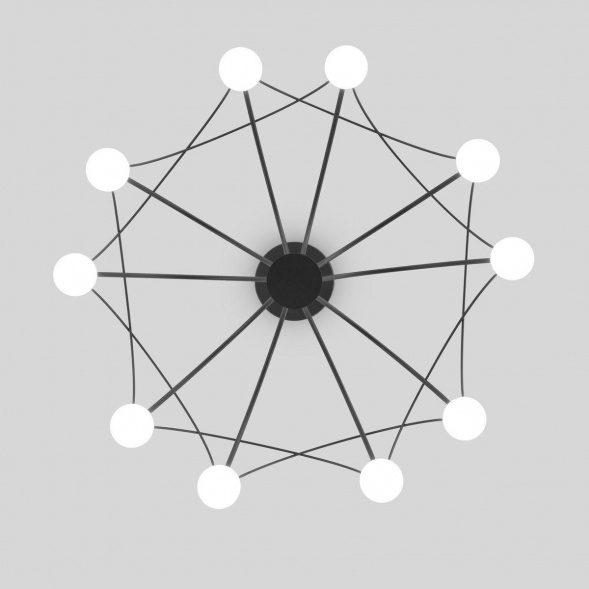 Подвесная светодиодная люстра Eurosvet Ragno 90034/10 LED черный