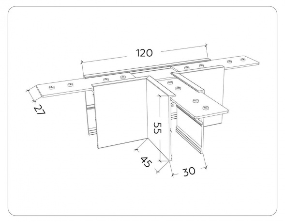Коннектор T-образный Ambrella Light Track System Magnetic 220V GL1035