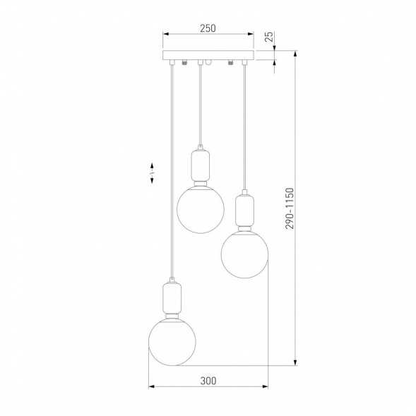 Подвесной светильник Eurosvet 50151/3 черный жемчуг
