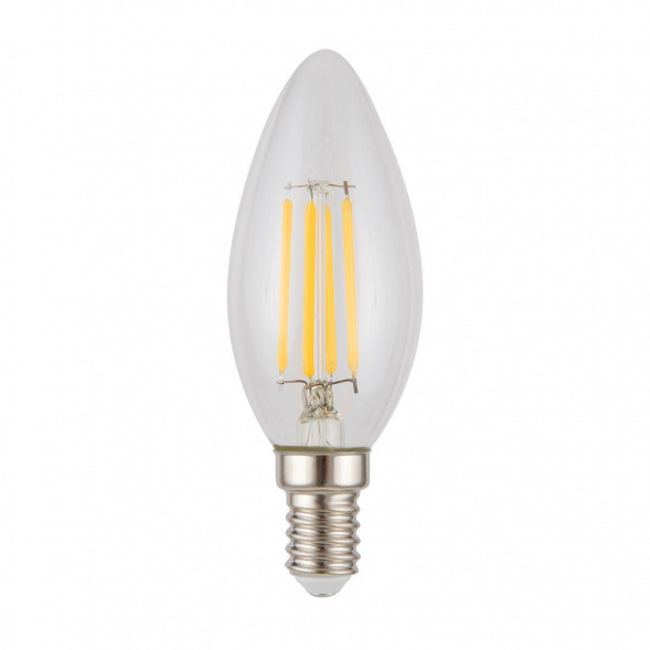 Лампа светодиодная филаментная диммируемая Voltega E14 4W 3000K прозрачная 8460