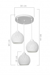 Подвесная люстра Toplight Lizbeth TL1612R-03WH