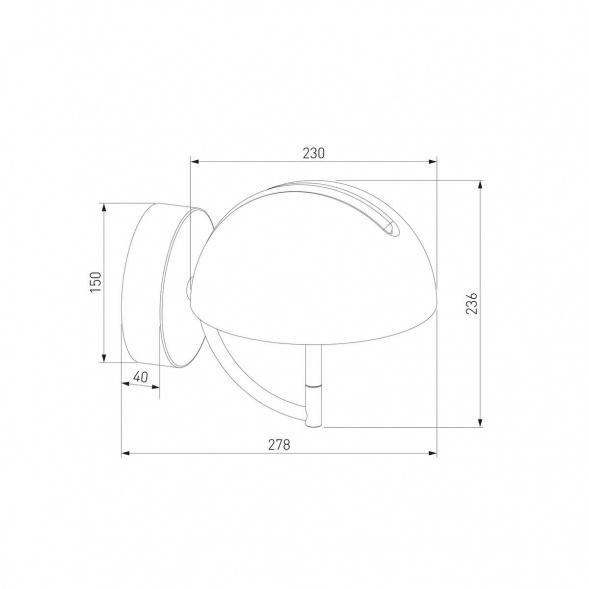 Бра Eurosvet Emisfero 50083/1 LED золото
