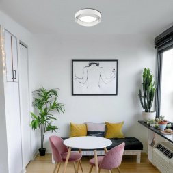 Потолочный светодиодный светильник Eurosvet Imperio 90286/1 белый/серебро Smart