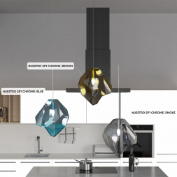 Подвесной светильник Crystal Lux NUESTRO SP1 CHROME/BLUE