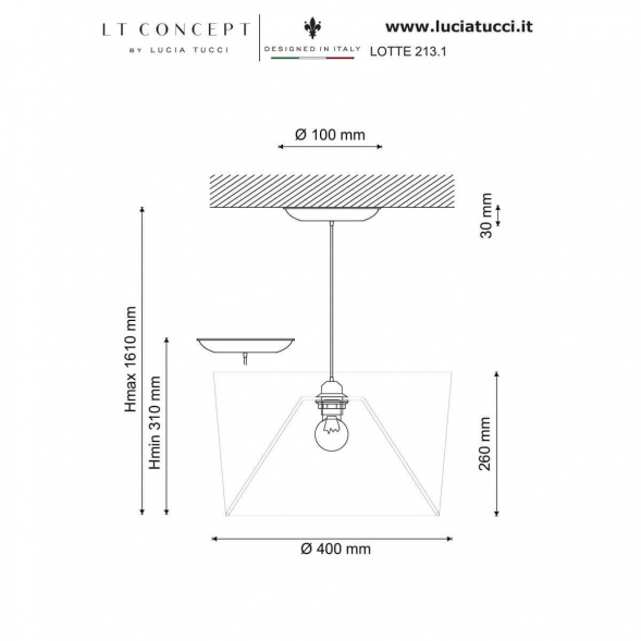 Подвесной светильник Lucia Tucci Lotte 214.1