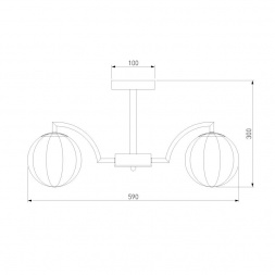 Потолочная люстра Eurosvet Оптима Eden 30178/5 латунь