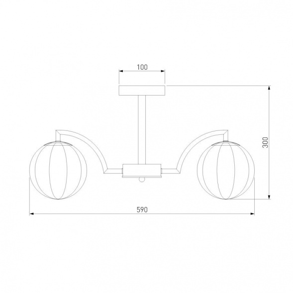 Потолочная люстра Eurosvet Оптима Eden 30178/5 латунь
