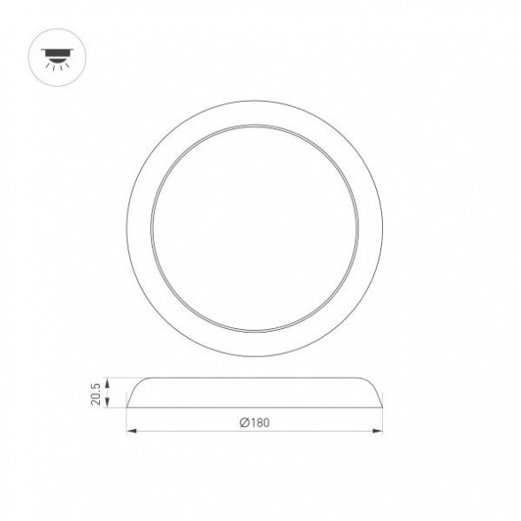 Встраиваемый светодиодный светильник Arlight CL-Fiokk-R180-12W Day4000-Mix 034466
