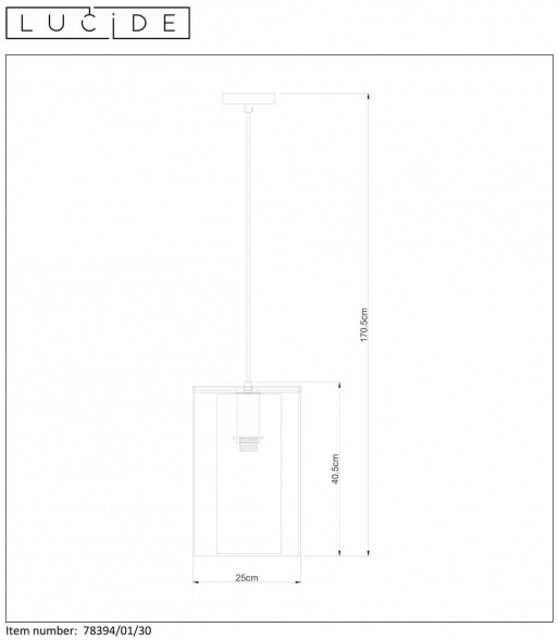 Подвесной светильник Lucide Dounia 78394/01/30
