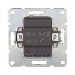 Выключатель-кнопка LK Studio 1-кл.(схема 1Т) 16 A, 250 B (черный бархат) LK60 860508-1