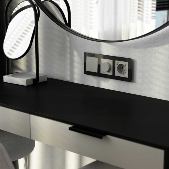 Выключатель одноклавишный (дымчатый) W1210004/ a069447