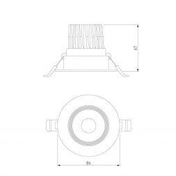 Встраиваемый светодиодный светильник Elektrostandard Even 25094/LED a065459