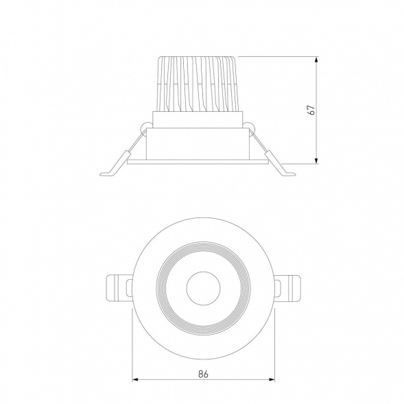 Встраиваемый светодиодный светильник Elektrostandard Even 25094/LED a065459