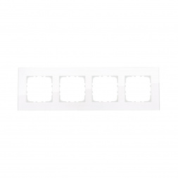 Рамка LK Studio 4-постовая, натуральное стекло (белый) LK80 844413-1