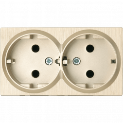 Розетка двойная Werkel шампань рифленый W1172010 4690389160585