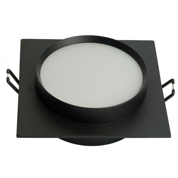 Светильник встраиваемый Feron DL506 потолочный GX53 черный круг 51357