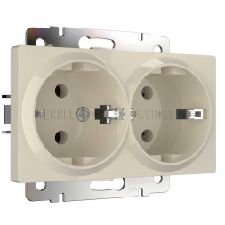 Розетка двойная с заземлением Werkel слоновая кость W1172003 4690389155840