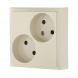 Розетка LK Studio двойная без з/к, со шторками (бежевый) LK60 863601-1