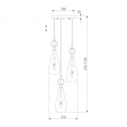 Подвесной светильник Eurosvet 50202/3 хром