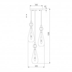 Подвесной светильник Eurosvet 50202/3 хром