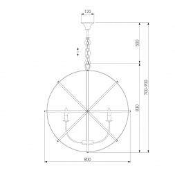 Подвесная люстра Eurosvet Santi 60139/8 хром