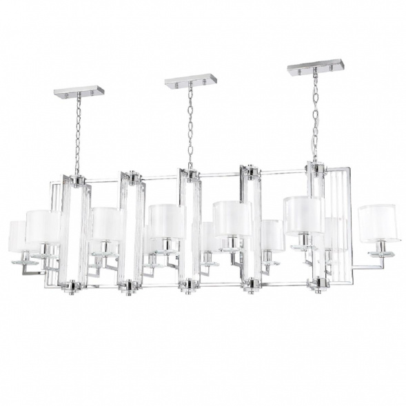 Подвесная люстра Crystal Lux Nicolas SP12 L1600 Nickel/White